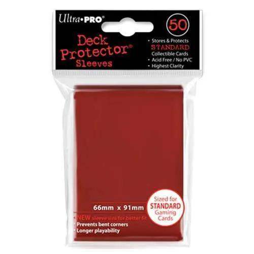  Deck Protectors Solid Red Card Sleeves Pack Of Fifty -  ToylandEU™