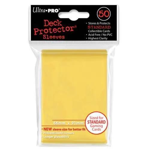  Premium Yellow Solid Deck Protectors Standard Size 50 Pack -  ToylandEU™