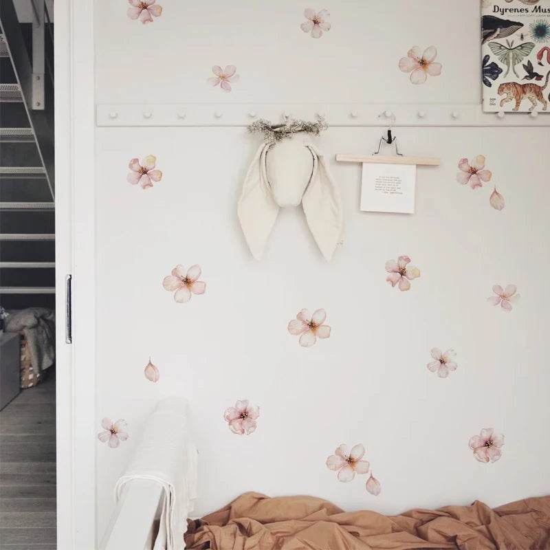Delicate Pink Sakura Wall Stickers Boho For Girls Room - ToylandEU