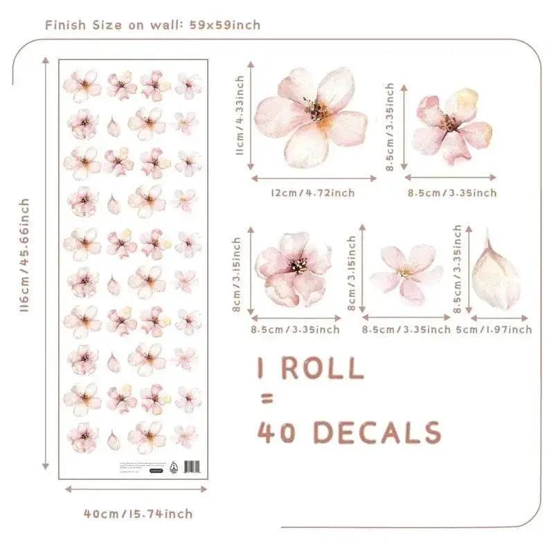  Delicate Pink Wall Stickers Boho Wall Decor Toyland EU -  ToylandEU™