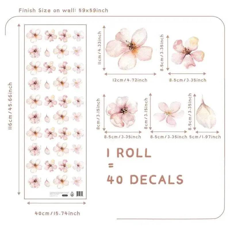  Delicate Pink Wall Stickers Boho Wall Decor Toyland EU -  ToylandEU™