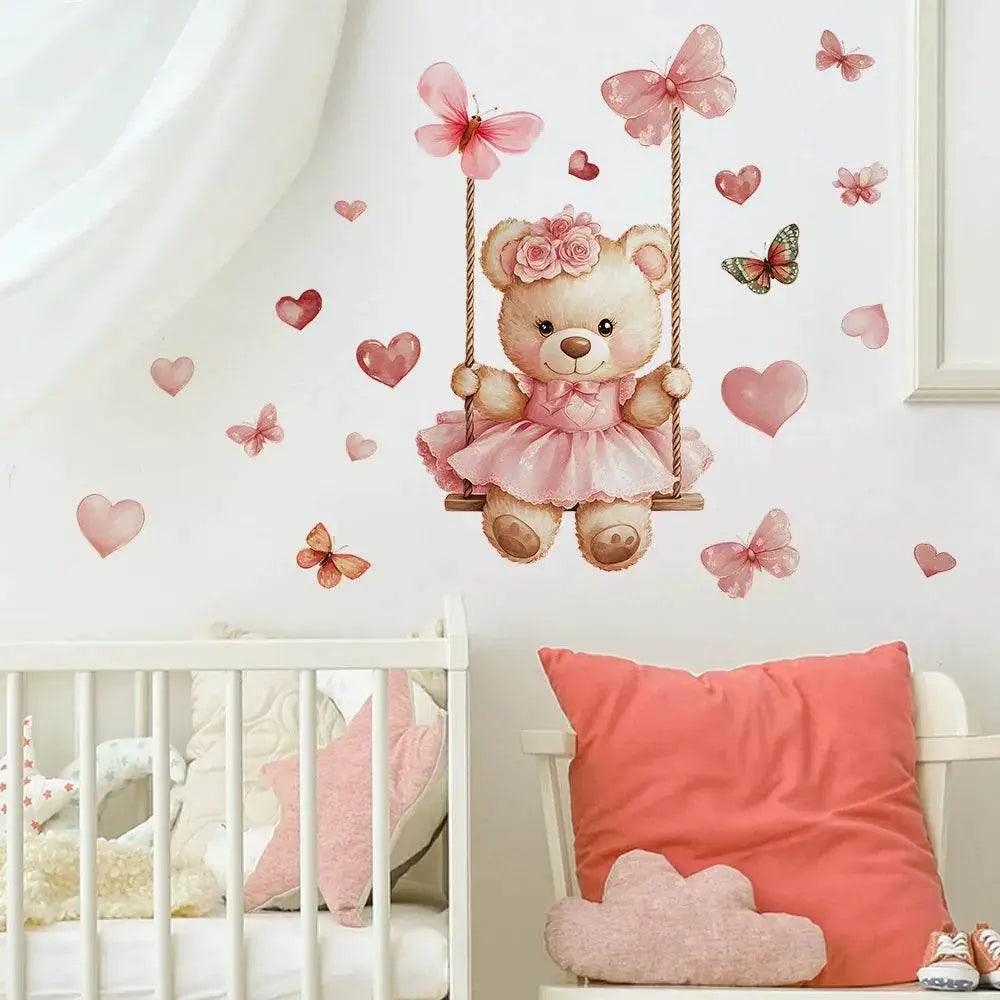  Delightful Cartoon Bear Wall Sticker 30x60cm Toyland EU -  ToylandEU™