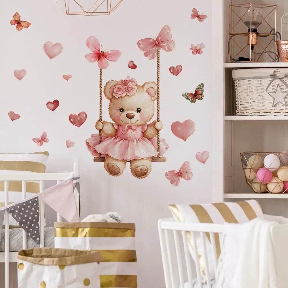  Delightful Cartoon Bear Wall Sticker 30x60cm Toyland EU -  ToylandEU™