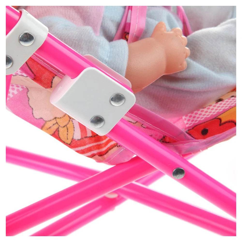Delightful Foldable Doll Stroller with 12-Inch Doll for Kids - ToylandEU
