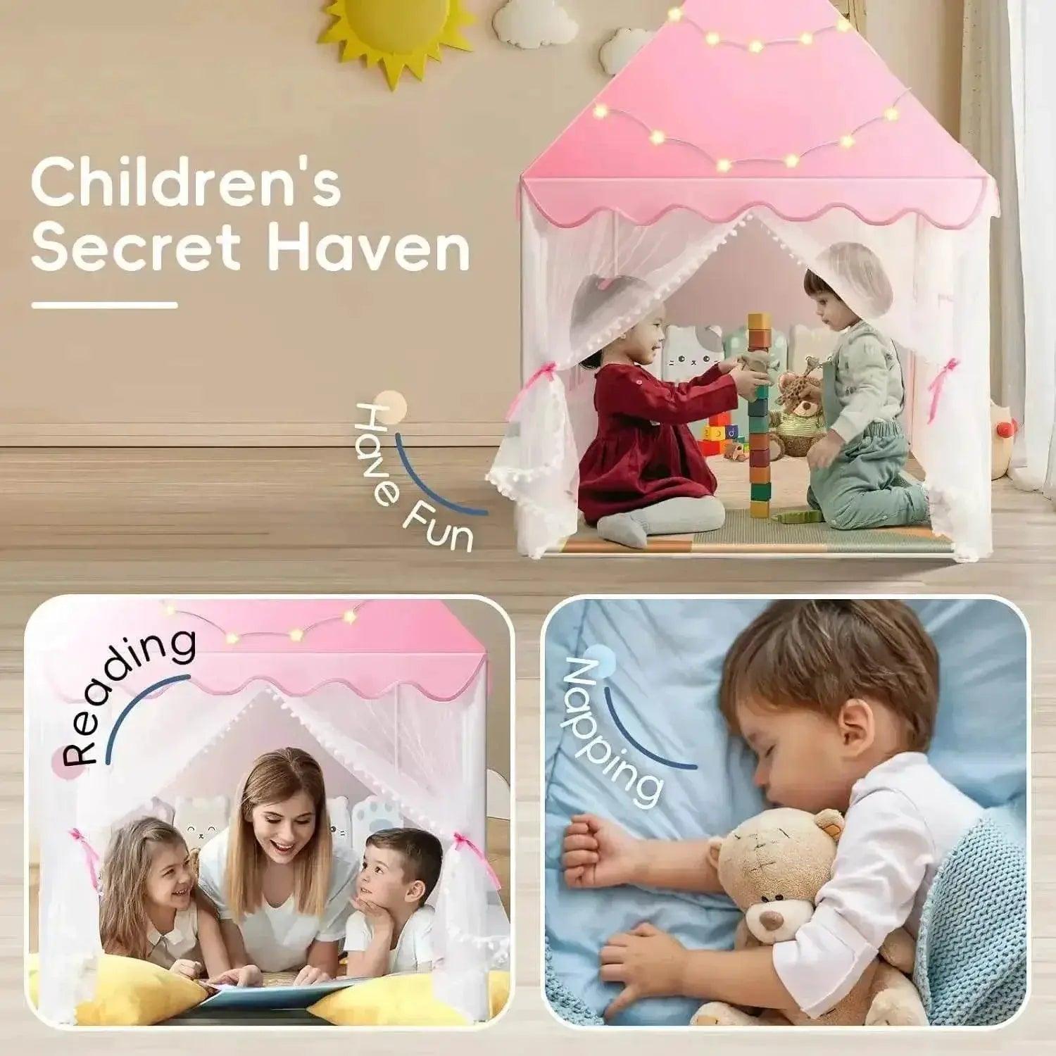  Delightful Pink Kids Indoor Foldable Tent Toyland EU -  ToylandEU™