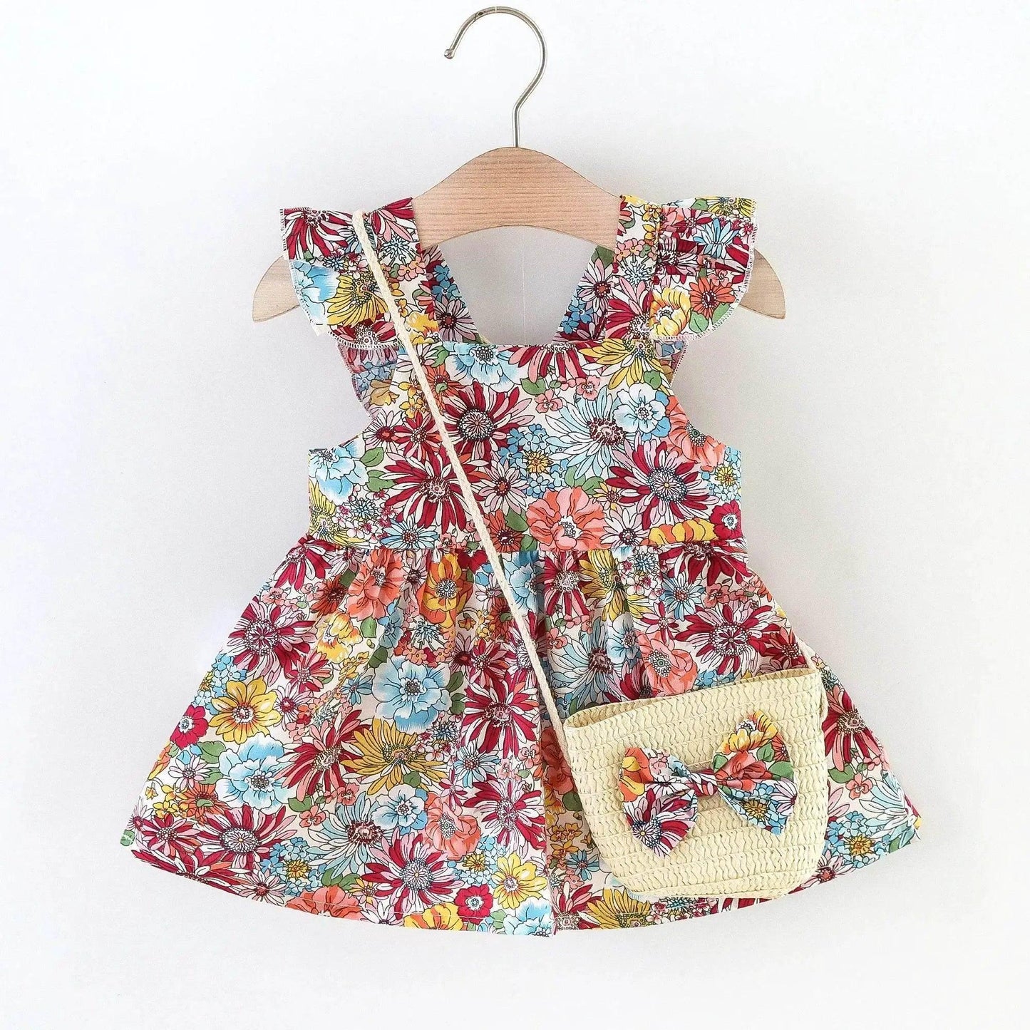  Delightful Two Piece Floral Baby Dress Bag Toyland EU -  ToylandEU™