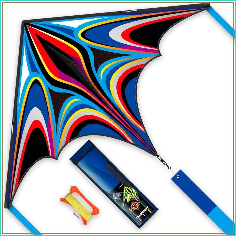  Delta Kite Rainbow Cartoon|328ft Line Nylon|Toylandeu™ 