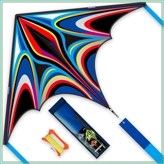  Delta Kite Rainbow Cartoon|328ft Line Nylon|Toylandeu™ 