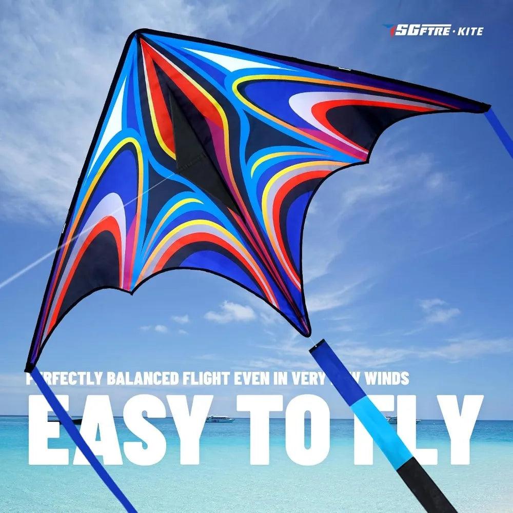  Delta Kite Rainbow Cartoon|328ft Line Nylon|Toylandeu™ 