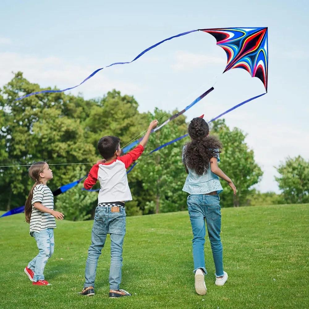 Delta Kite Rainbow Cartoon|328ft Line Nylon|Toylandeu™ 