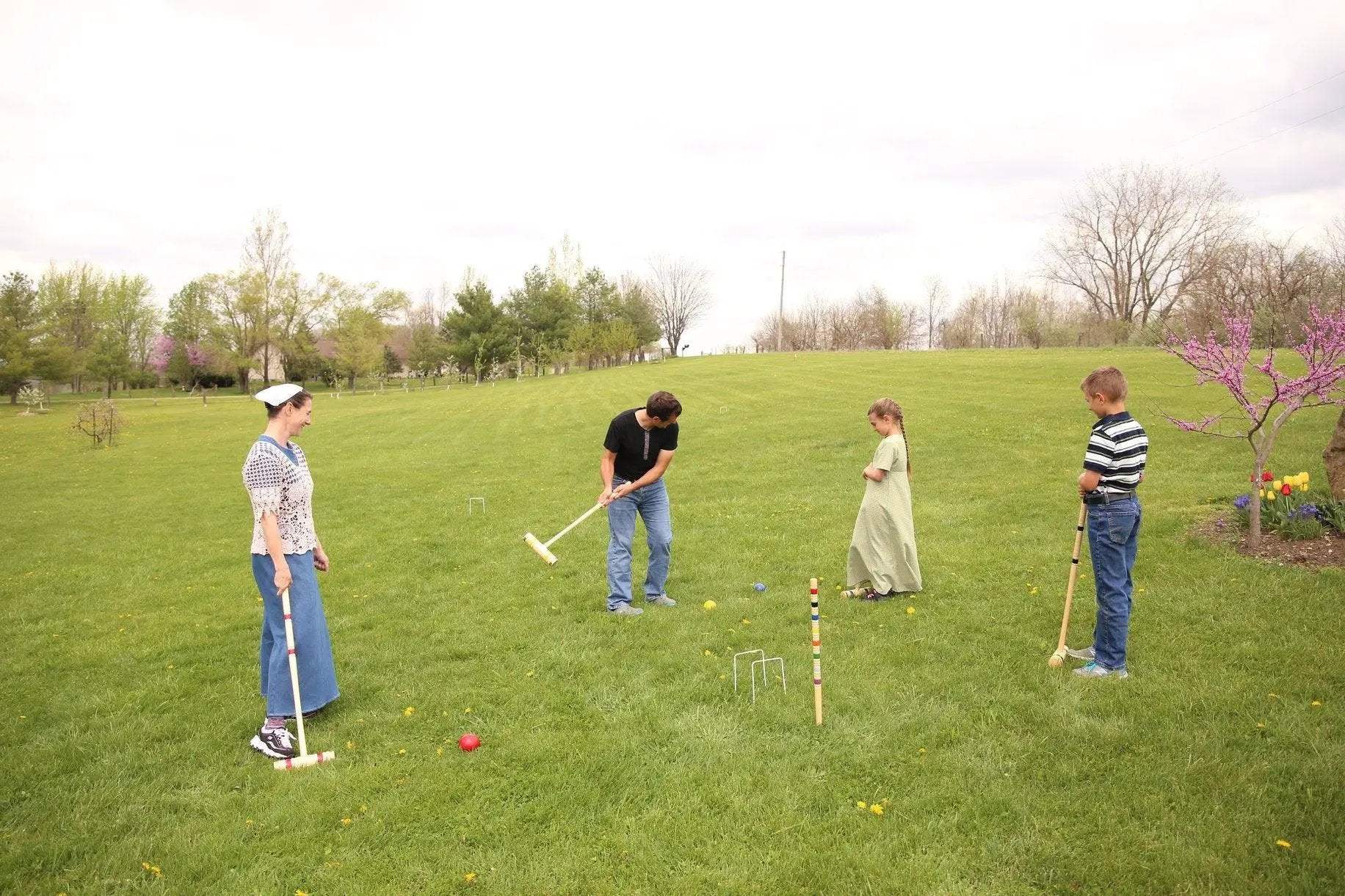 Deluxe 8-Player Croquet Game Set, Wooden Holder or Duffel Carry Bag - ToylandEU