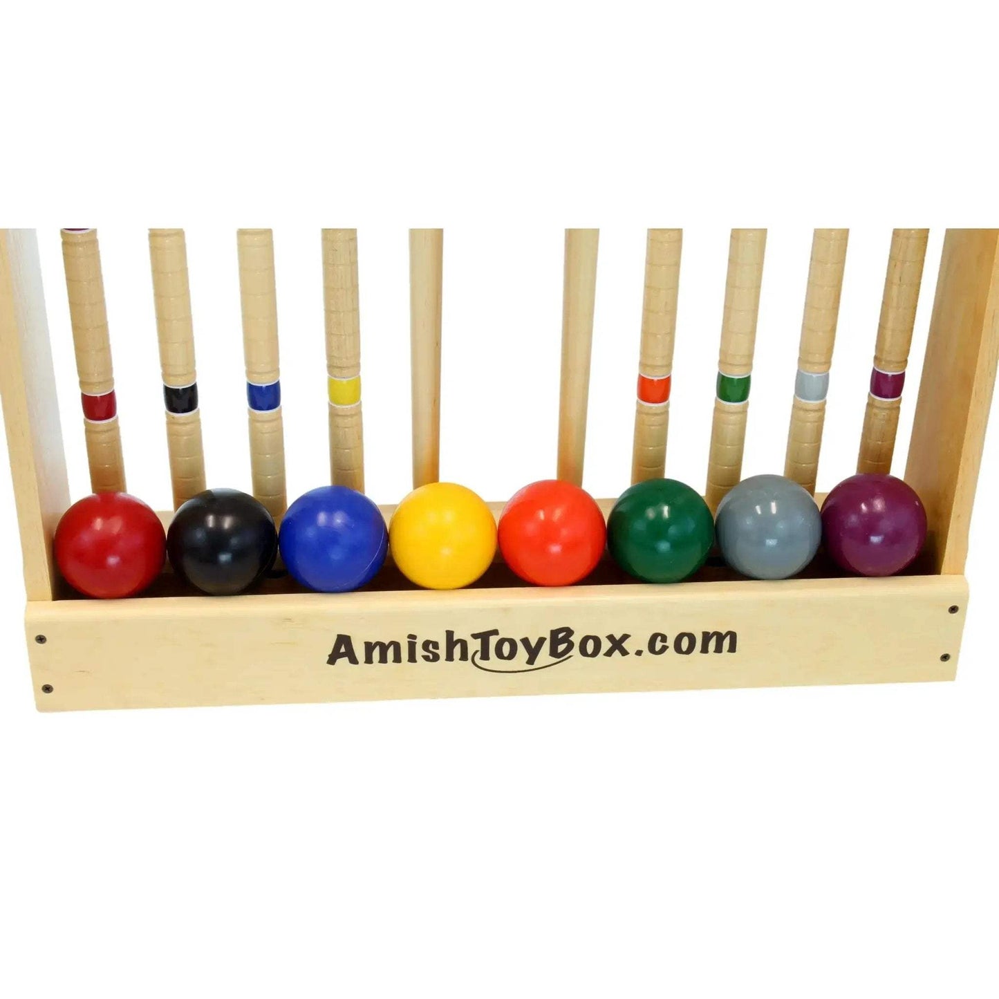 Deluxe 8-Player Croquet Game Set, Wooden Holder or Duffel Carry Bag - ToylandEU
