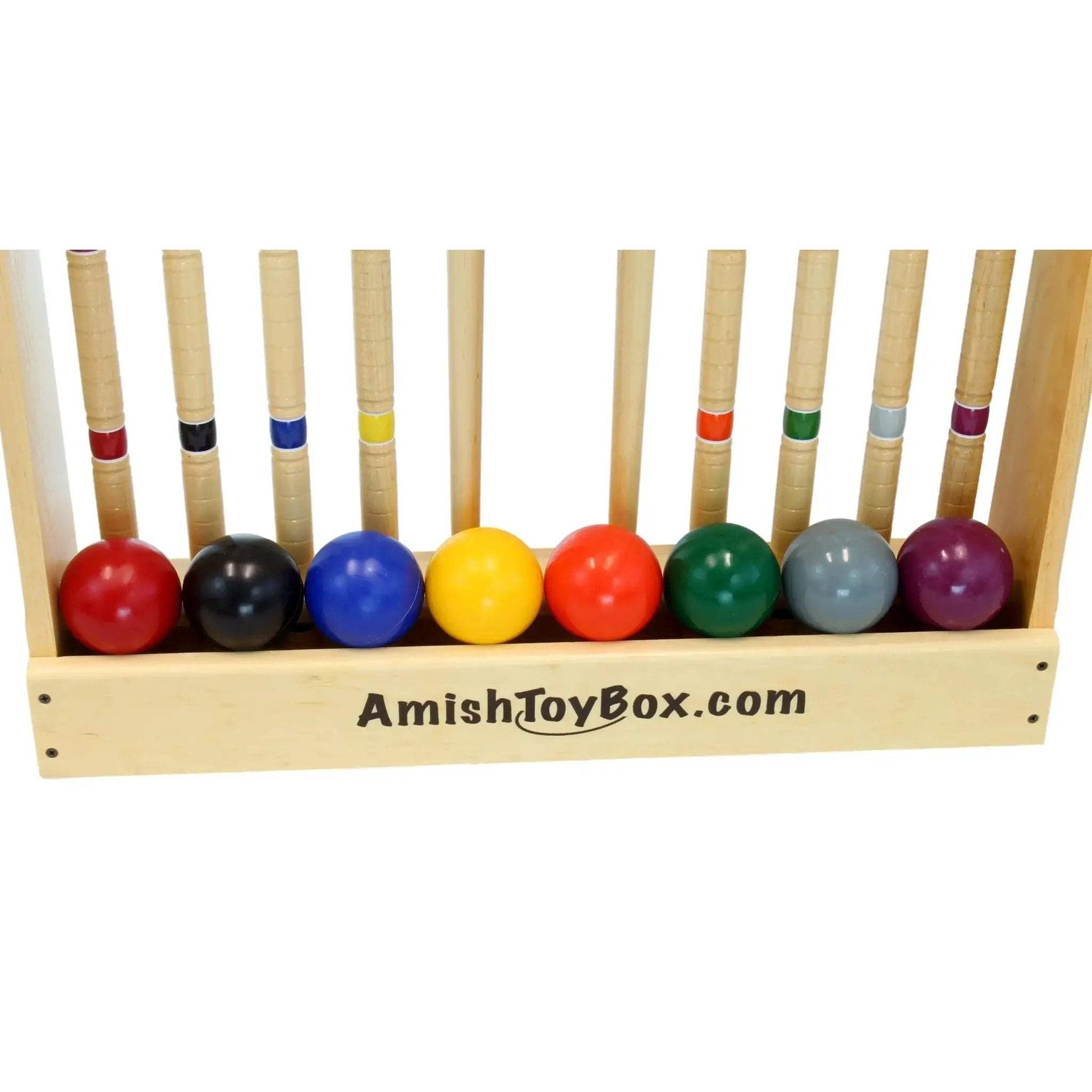Deluxe 8-Player Croquet Game Set, Wooden Holder or Duffel Carry Bag - ToylandEU