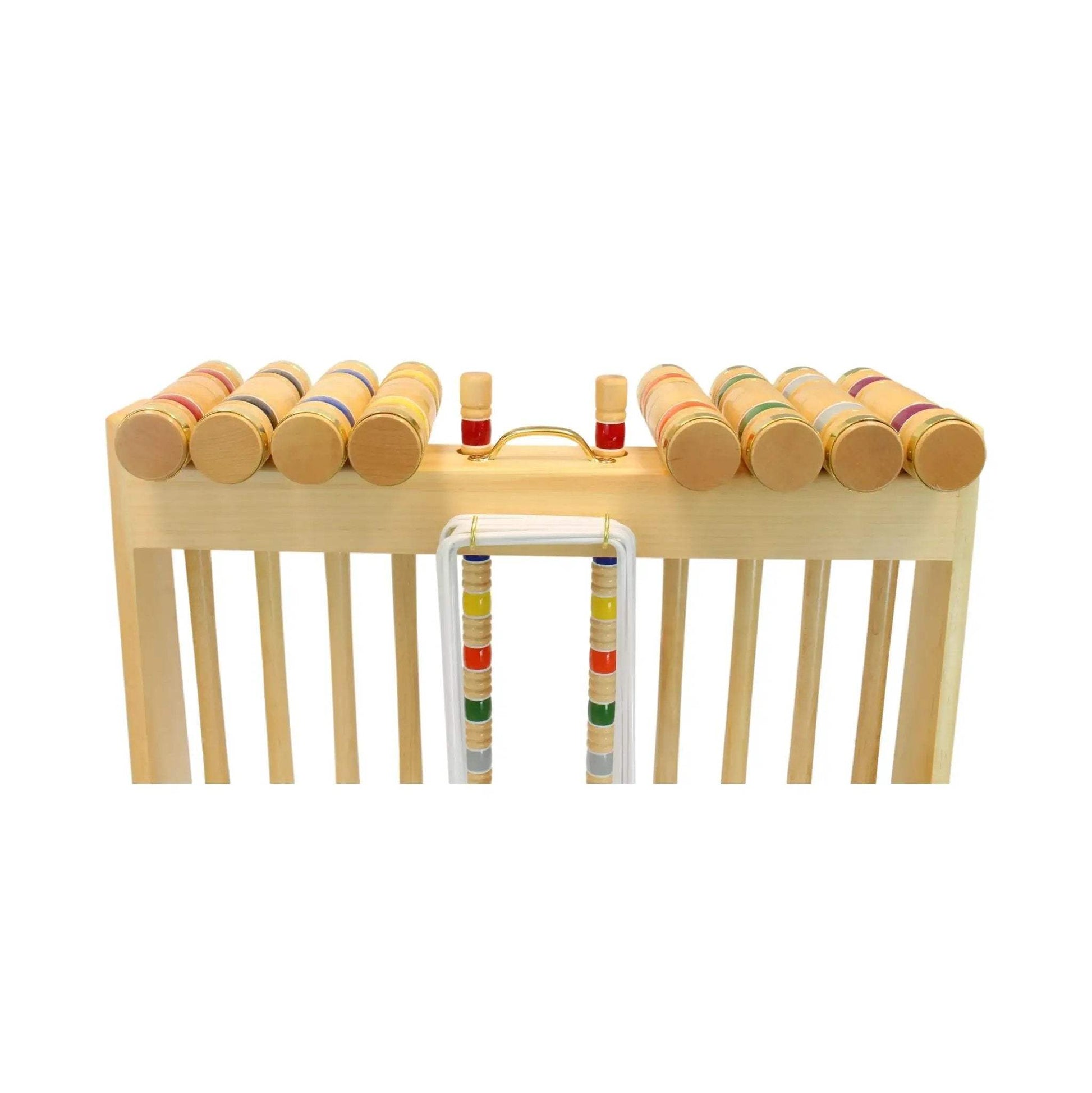 Deluxe 8-Player Croquet Game Set, Wooden Holder or Duffel Carry Bag - ToylandEU
