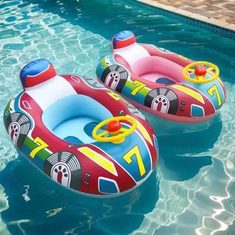Baby Swimming Ring Pool Inflatable Float Seat Cute Car Design Summer Indoor Outdoor Water Inflatable Toys Swim Ring Accessories - ToylandEU