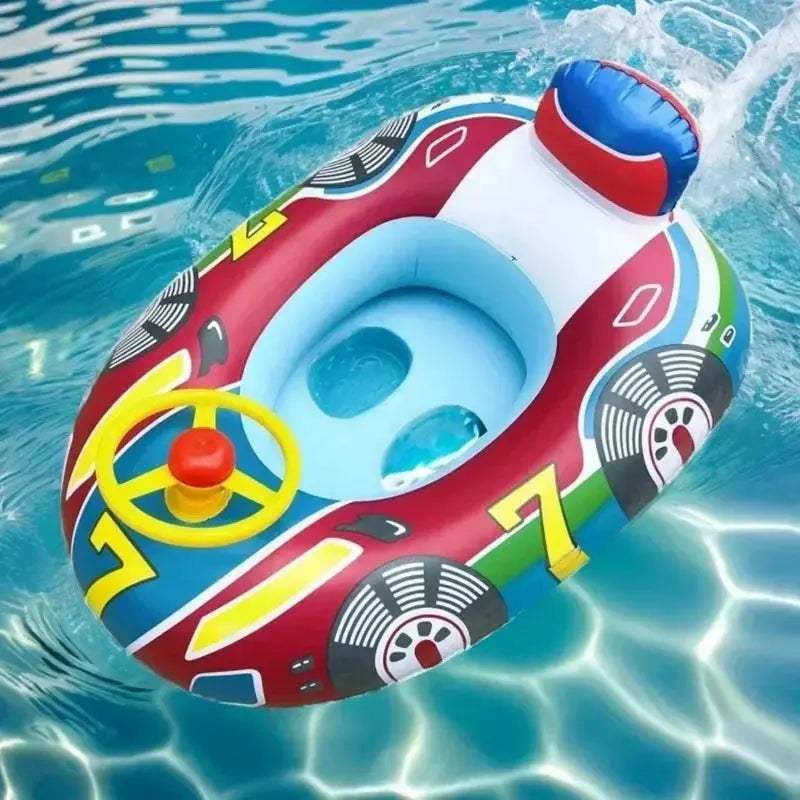 Baby Swimming Ring Pool Inflatable Float Seat Cute Car Design Summer Indoor Outdoor Water Inflatable Toys Swim Ring Accessories - ToylandEU