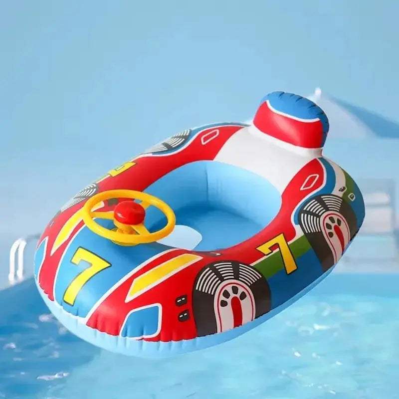 Baby Swimming Ring Pool Inflatable Float Seat Cute Car Design Summer Indoor Outdoor Water Inflatable Toys Swim Ring Accessories - ToylandEU