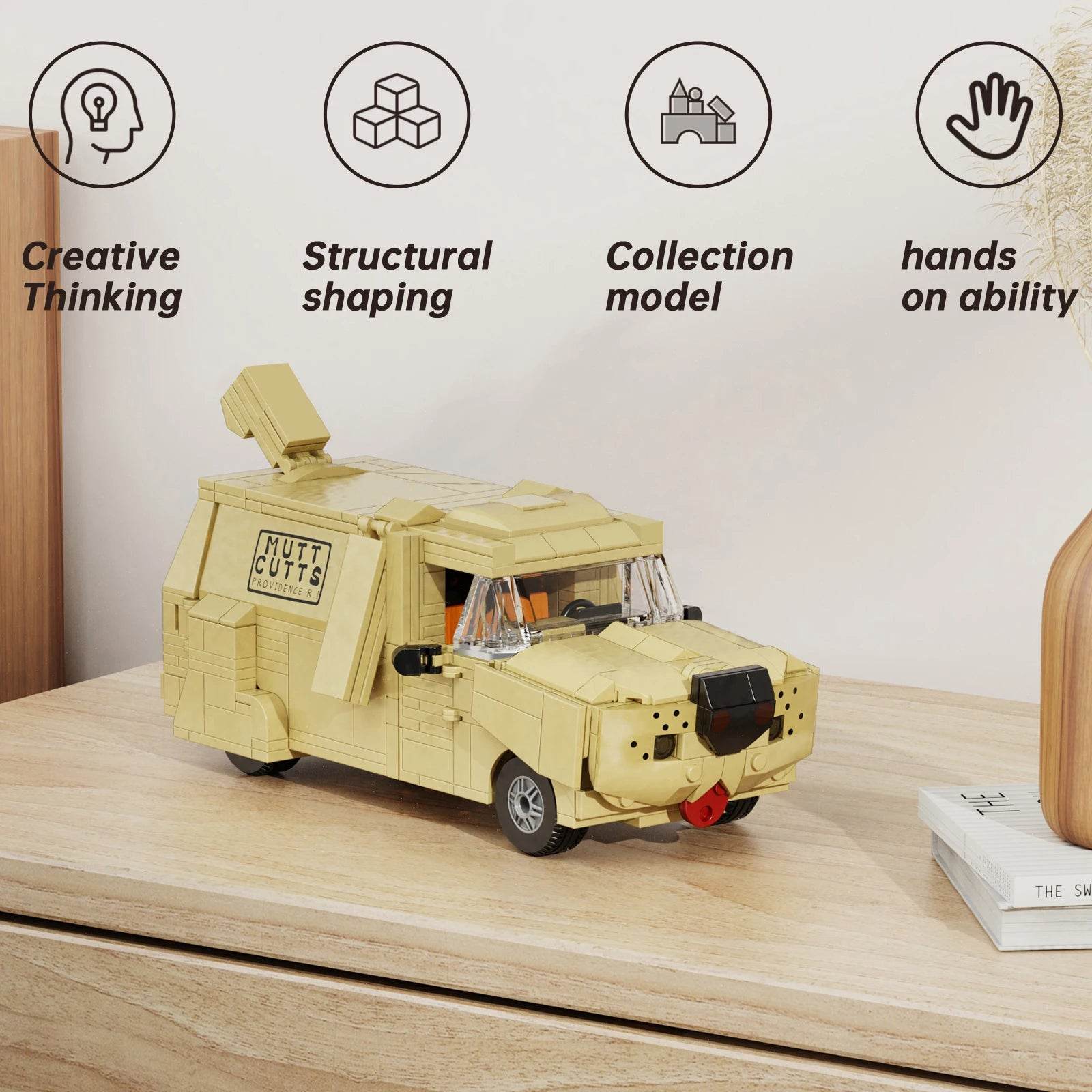 Deluxe Building Block Set Doggy Camper Van Model For Fans - ToylandEU