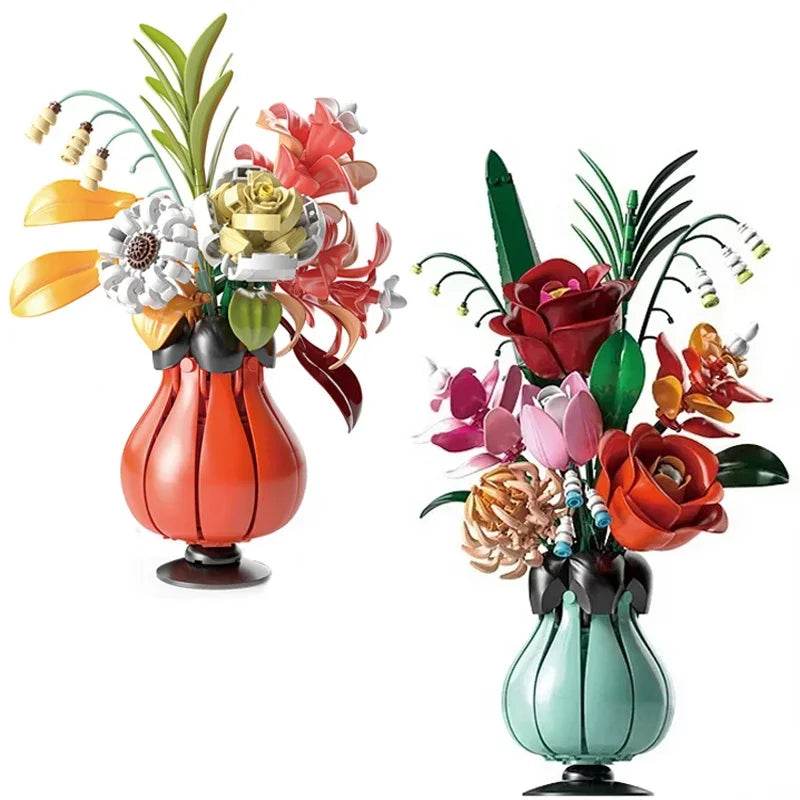 Deluxe Building Blocks Flower Bouquet Set For Home Decor - ToylandEU