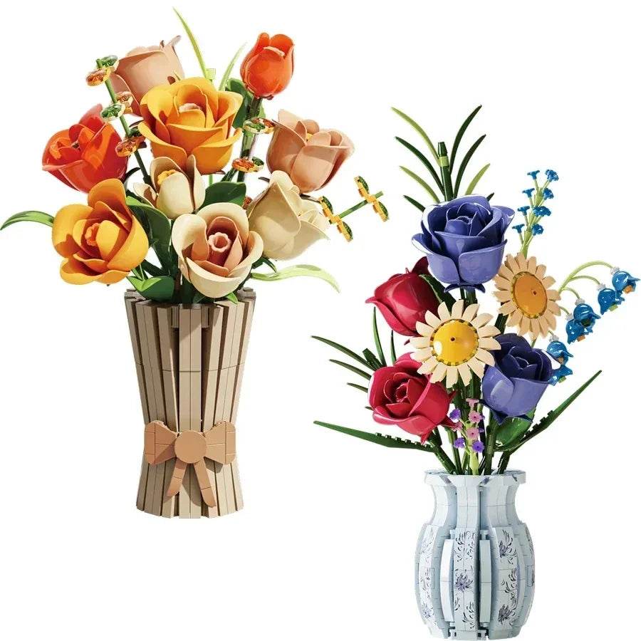 Deluxe Building Blocks Flower Bouquet Set For Home Decor - ToylandEU