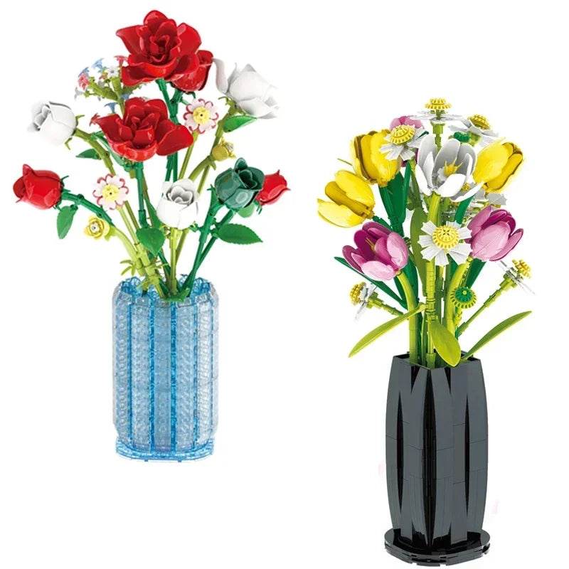 Deluxe Building Blocks Flower Bouquet Set For Home Decor - ToylandEU