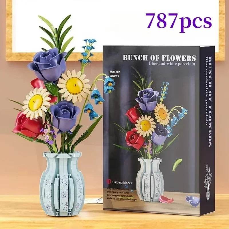 Deluxe Building Blocks Flower Bouquet Set For Home Decor - ToylandEU