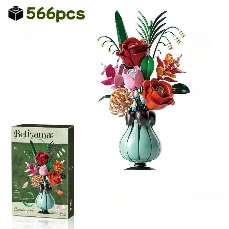 Deluxe Building Blocks Flower Bouquet Set For Home Decor - ToylandEU