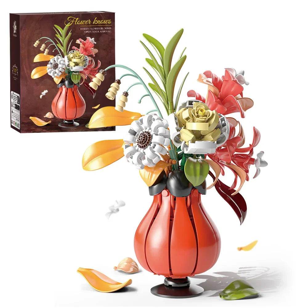 Deluxe Building Blocks Flower Bouquet Set For Home Decor - ToylandEU