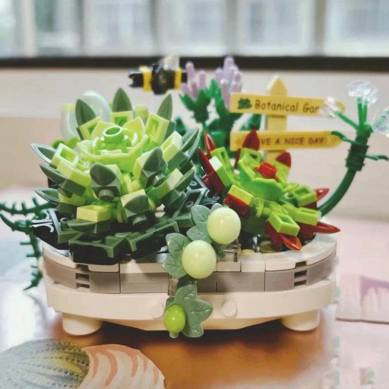 Deluxe Building Blocks Potted Flower Diy Gift For Girls - ToylandEU