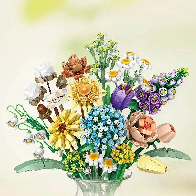 Deluxe Building Blocks Potted Flower Diy Gift For Girls - ToylandEU