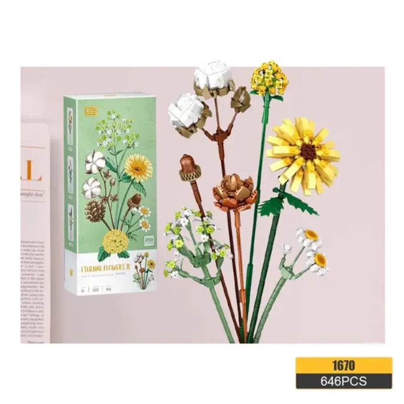 Deluxe Building Blocks Potted Flower Diy Gift For Girls - ToylandEU