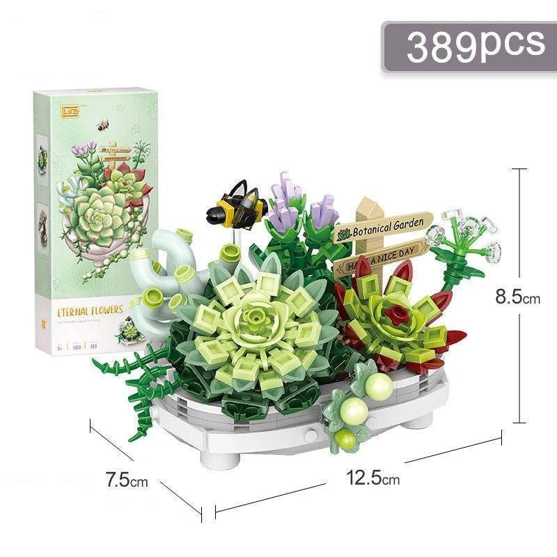 Deluxe Building Blocks Potted Flower Diy Gift For Girls - ToylandEU