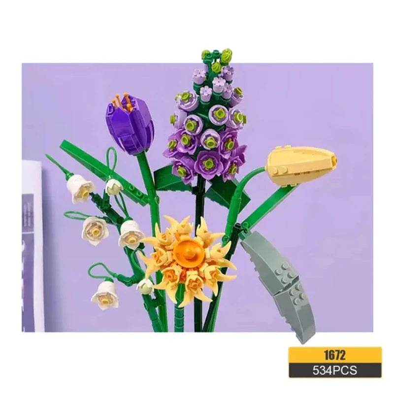 Deluxe Building Blocks Potted Flower Diy Gift For Girls - ToylandEU