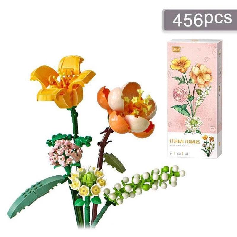 Deluxe Building Blocks Potted Flower Diy Gift For Girls - ToylandEU