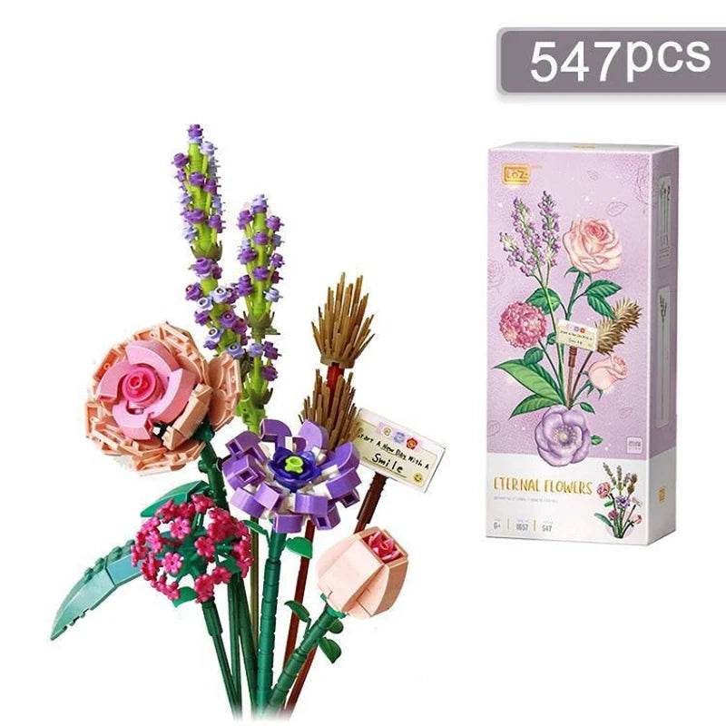 Deluxe Building Blocks Potted Flower Diy Gift For Girls - ToylandEU
