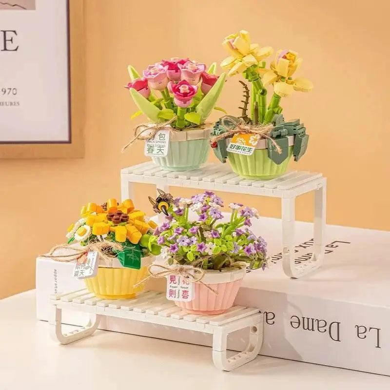  Deluxe Building Blocks Potted Flower Kit Toyland EU -  ToylandEU™
