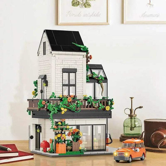  Deluxe Building Blocks Set Flower House Toyland EU -  ToylandEU™