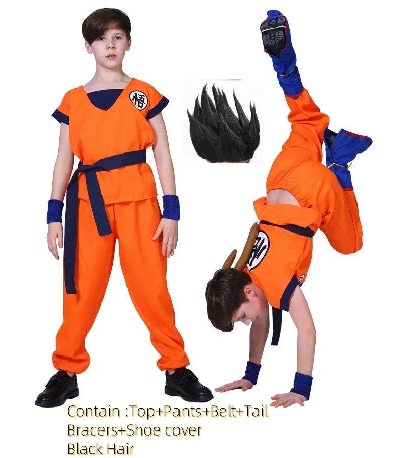 Deluxe Cosplay Costume With Super Saiyan Wig For Adults - ToylandEU