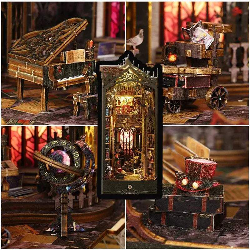 Deluxe DIY Book Nook Kit 3D Wooden Puzzle Doll House - ToylandEU