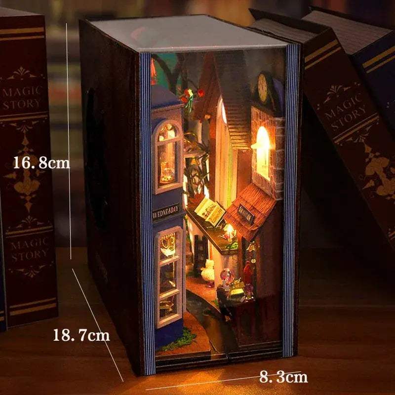 Deluxe DIY Book Nook Kit 3D Wooden Puzzle Doll House - ToylandEU