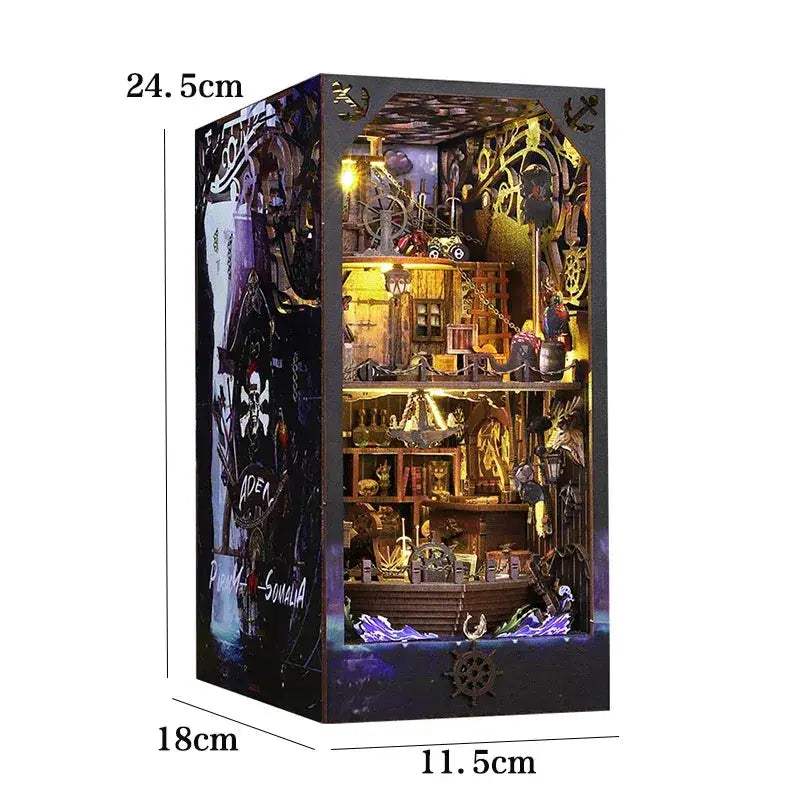 Deluxe DIY Book Nook Kit 3D Wooden Puzzle Doll House - ToylandEU