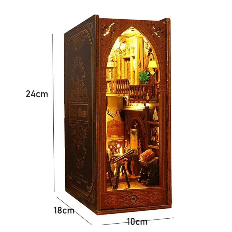 Deluxe DIY Book Nook Kit 3D Wooden Puzzle Doll House - ToylandEU