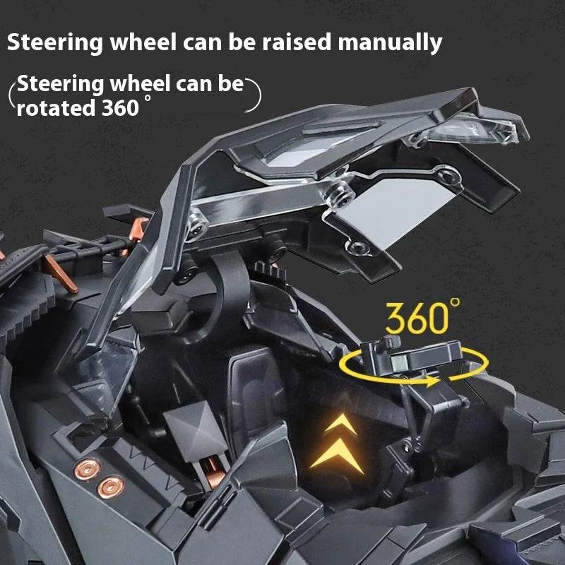 Deluxe Diecast Batmobile Tumbler Alloy Sound Light Gift - ToylandEU