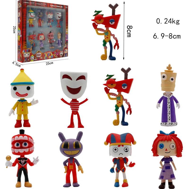 Deluxe Digital Circus Action Figure 8Pc Boxed Set For Teens - ToylandEU