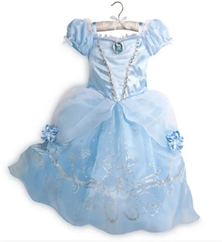 Deluxe Disney Princess Dress For Girls With Appliques Party - ToylandEU