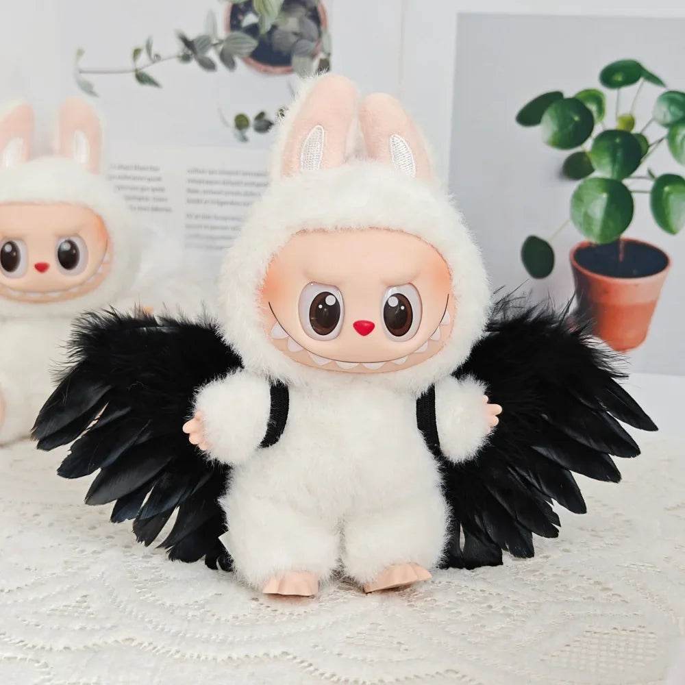 Deluxe Doll Accessories Black White Angel Wings Labubu 17cm - ToylandEU