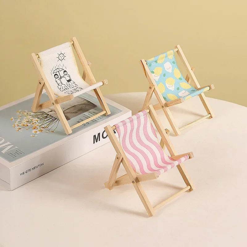 Deluxe Doll Chair Accessory Wooden Beach Recliner For Dolls - ToylandEU