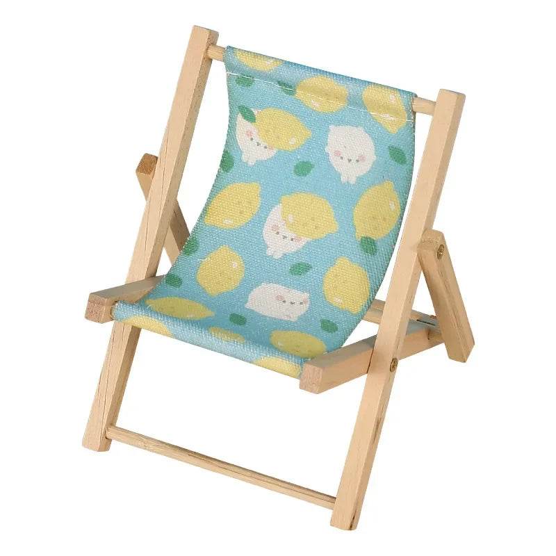 Deluxe Doll Chair Accessory Wooden Beach Recliner For Dolls - ToylandEU