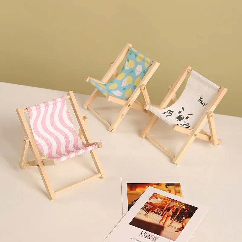 Deluxe Doll Chair Accessory Wooden Beach Recliner For Dolls - ToylandEU