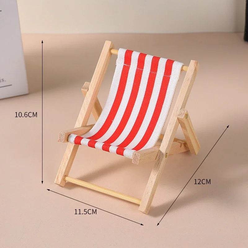 Deluxe Doll Chair Accessory Wooden Beach Recliner For Dolls - ToylandEU